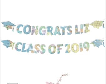 Customized Graduation banner, Maps, with name, Congratulations Banner, Graduation Banner, Graduation Caps, Travel Grad, string it yourself