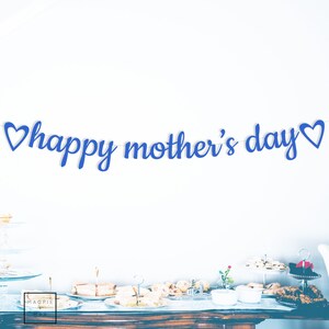 Happy Mother&#39;s Day Banner, you choose your colors, Blue, Mother&#39;s Day Banner, Mother&#39;s Day decor, string it yourself, custom mother&#39;s day