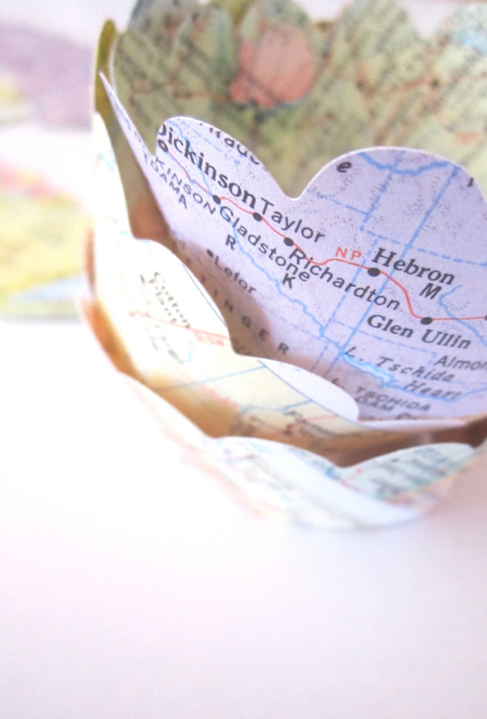Map Wrapper Layout Design Mini Cupcake Wrappers, Vintage Map Decor, Your Choice of Maps, Travel ...