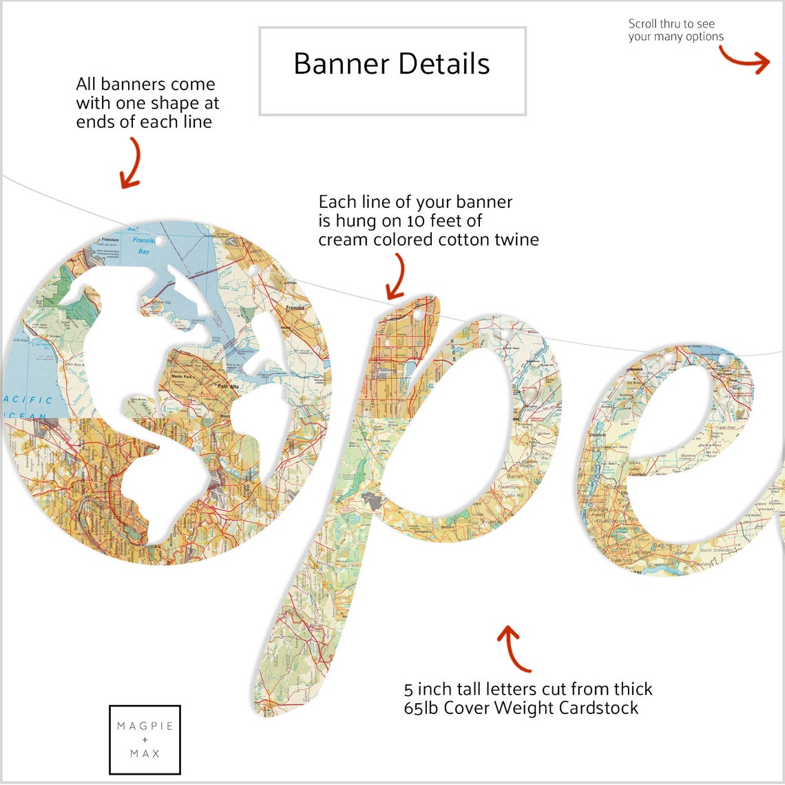 Peace on Earth Banner Map Banner Traditional - Etsy