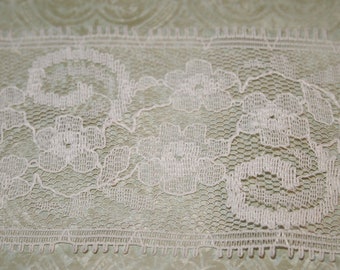 ivory cotton floral lace trim vintage style sewing lace trim sold by per0.5meter