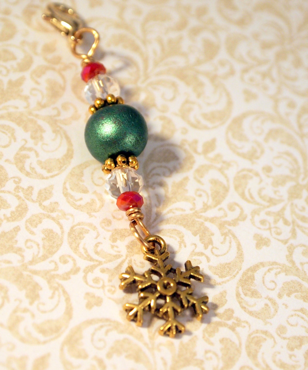 Snowflake Zipper Pull Christmas Zipper Pull Beaded Christmas Etsy UK