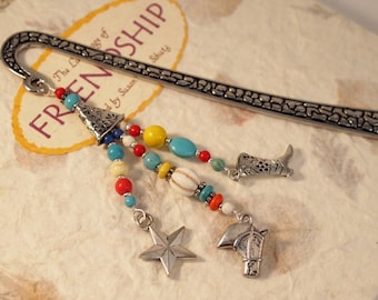Country Western Bookmark Charm Beaded Bookmark Page Saver Teacher Gift Reader Gift Book Lovers Gift Gift for Her Horse Lover Turquoise