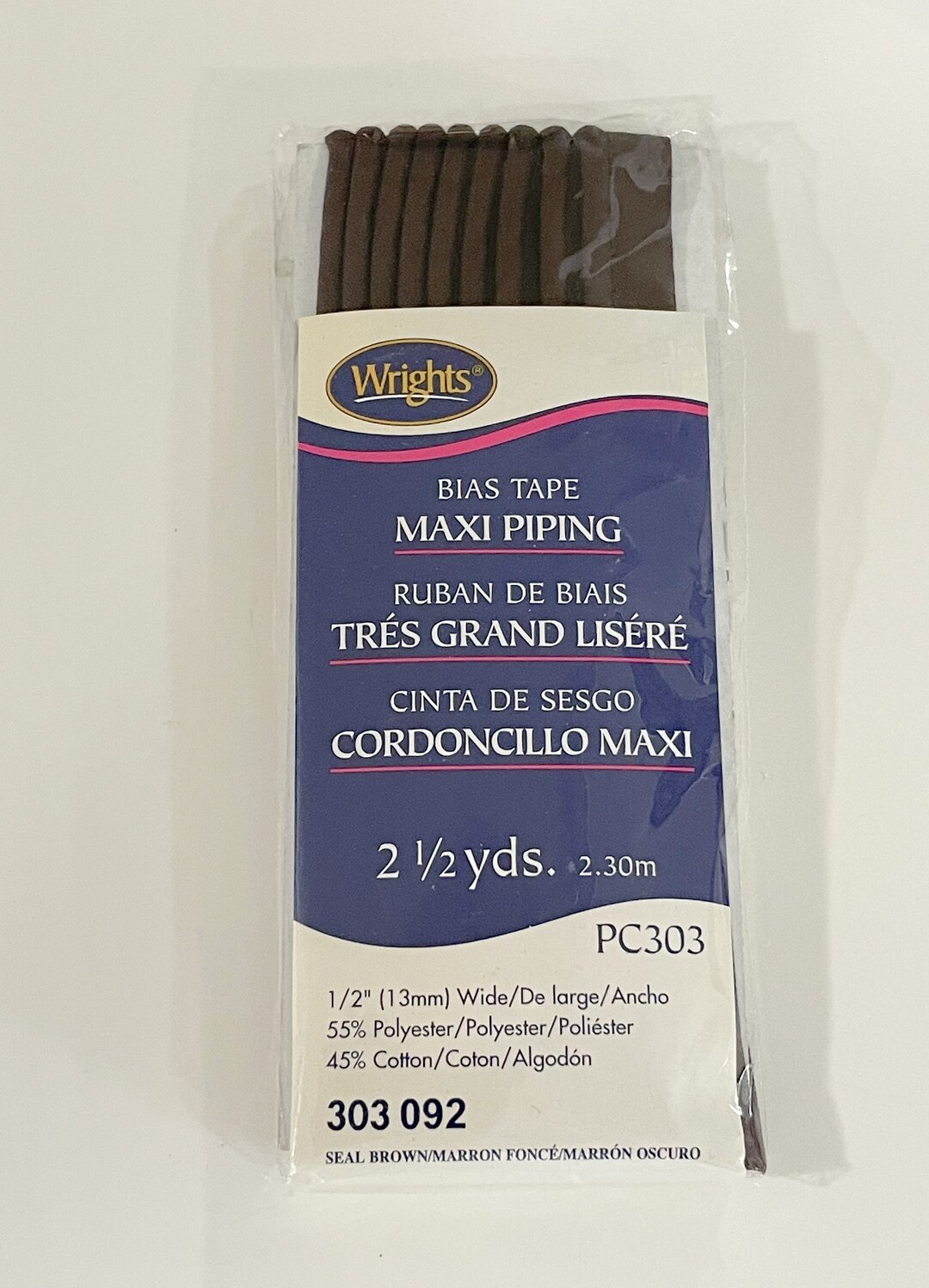 Seal Brown Wrights Bias Tape Maxi Piping 1/2 X 2 1/2 Etsy