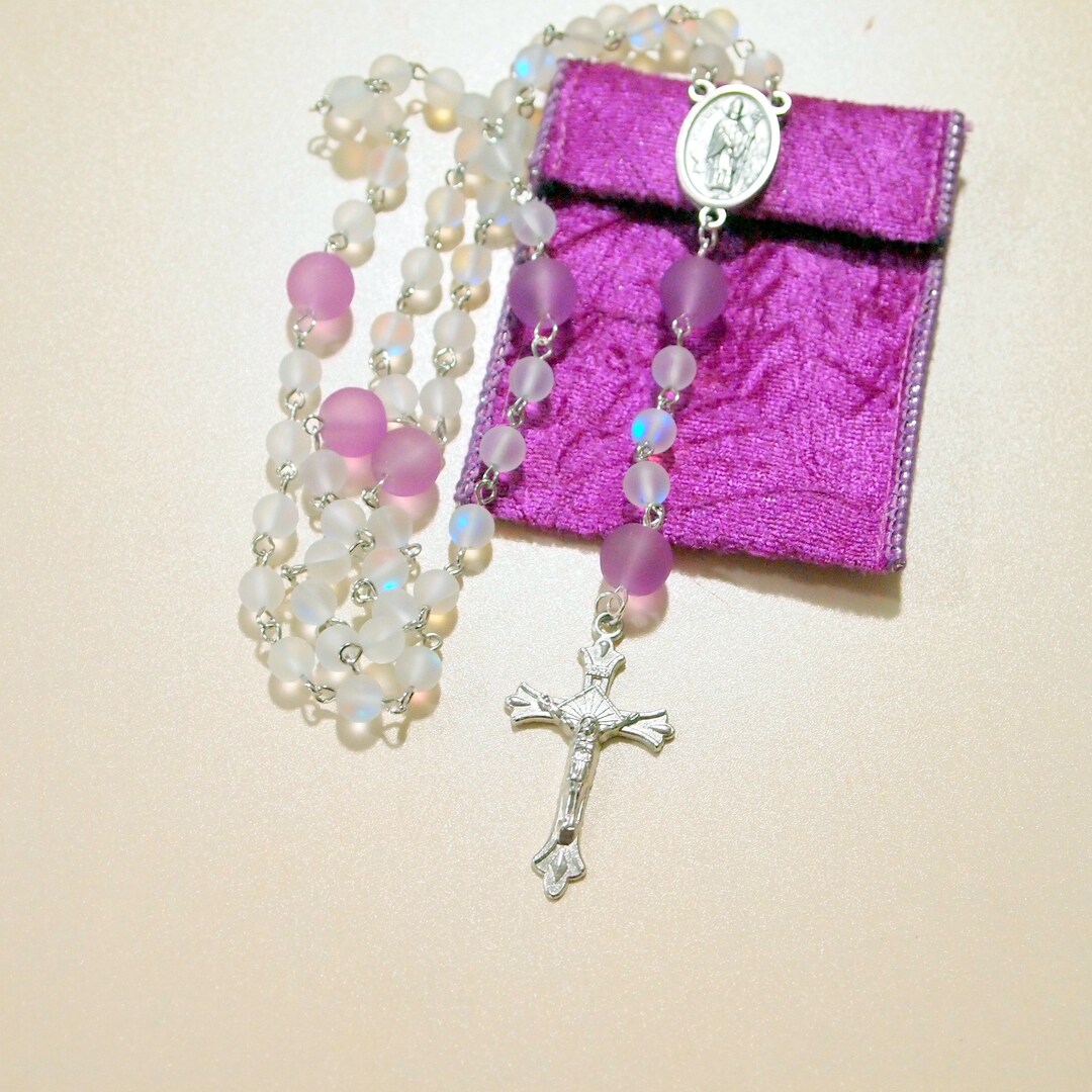 Handmade Virgin Mary Rosary Catholic Rosary Stone Rosary Religious Gift