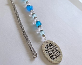 SALE You are Brave Rear View Mirror Charm Car Accessories Car Mirror Charm Sun-catcher Truck Rear-view Mirror Charm Gift for Her