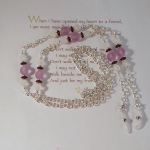 Purple Bead and Chain Eyeglass Lanyard Chain Face Mask Necklace Beaded Reading Glasses Lanyard Sun Glass Lanyard Peeper Keepers