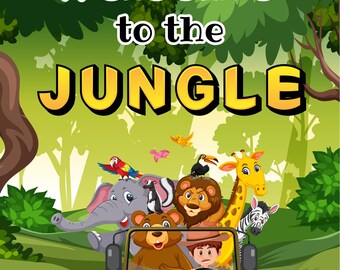 Livro de colorir infantil completo | Animais da selva e do jardim (PDF para imprimir)
