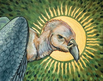 White Condor on Green - Signed Print