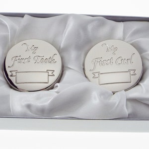 Personalized Baby Keepsake Boxes Custom Engraved First Curl and First Tooth -  Hand Engraved