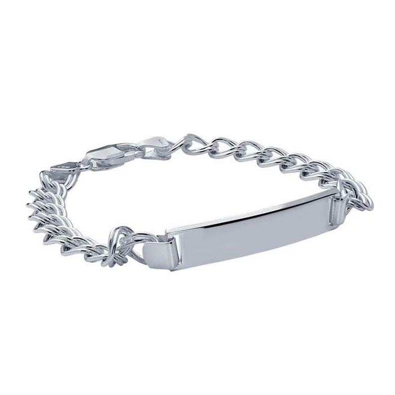 Custom Engraved ID Bracelet Sterling Silver 7.25 Inch Length - Etsy