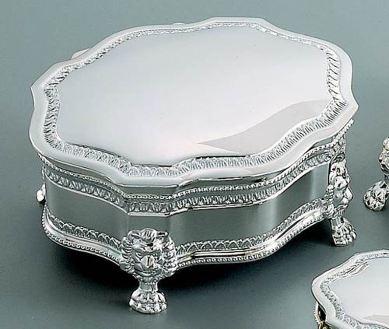 Custom Engraved Personalized Jewelry Box Silver Plated Etsy