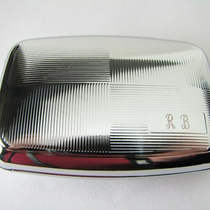 Custom Engraved Personalized Checker Board Design Silver Pill Box -Hand Engraved