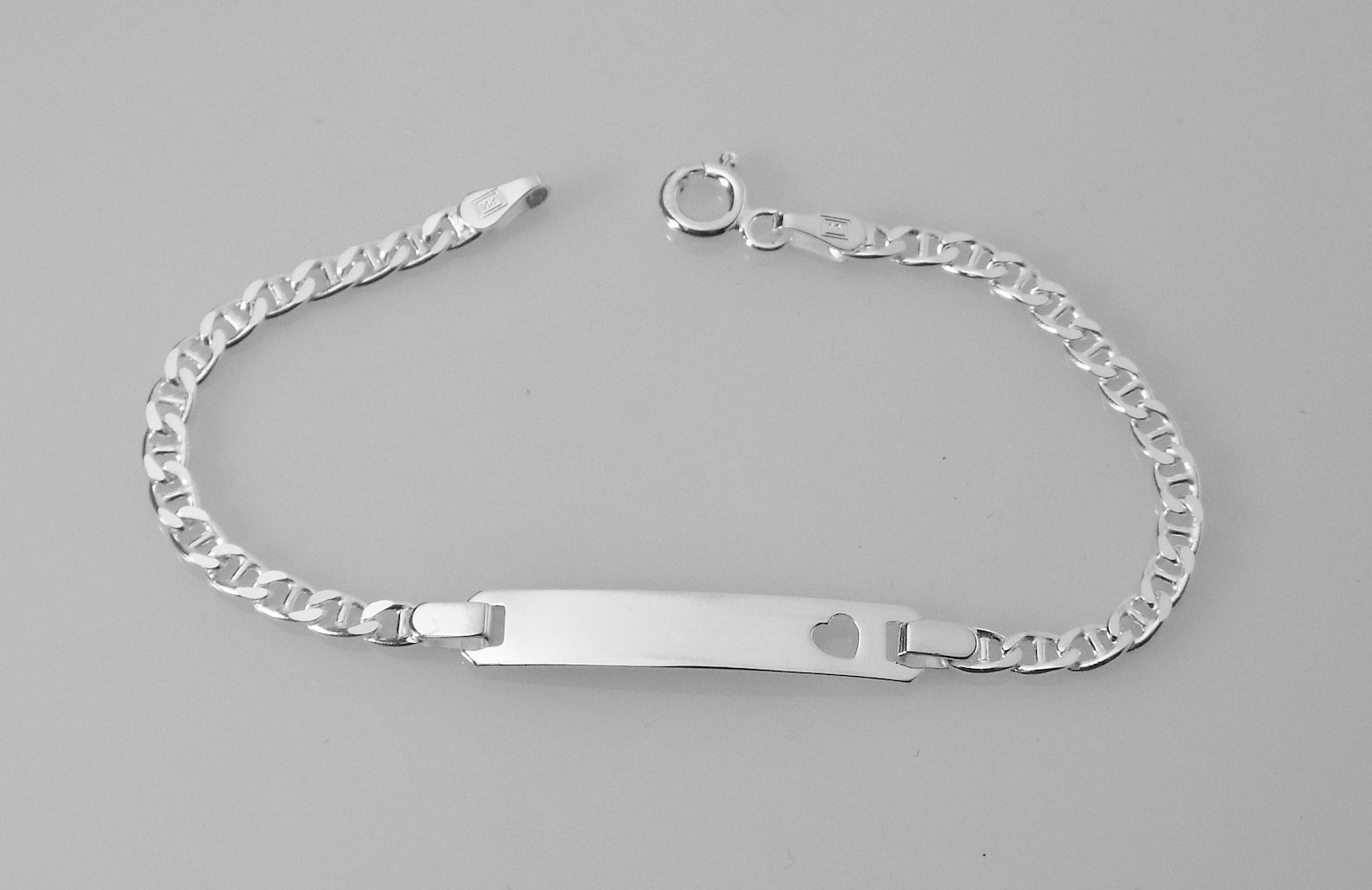 Custom Engraved ID Bracelet Personalized Sterling Silver 6 Etsy