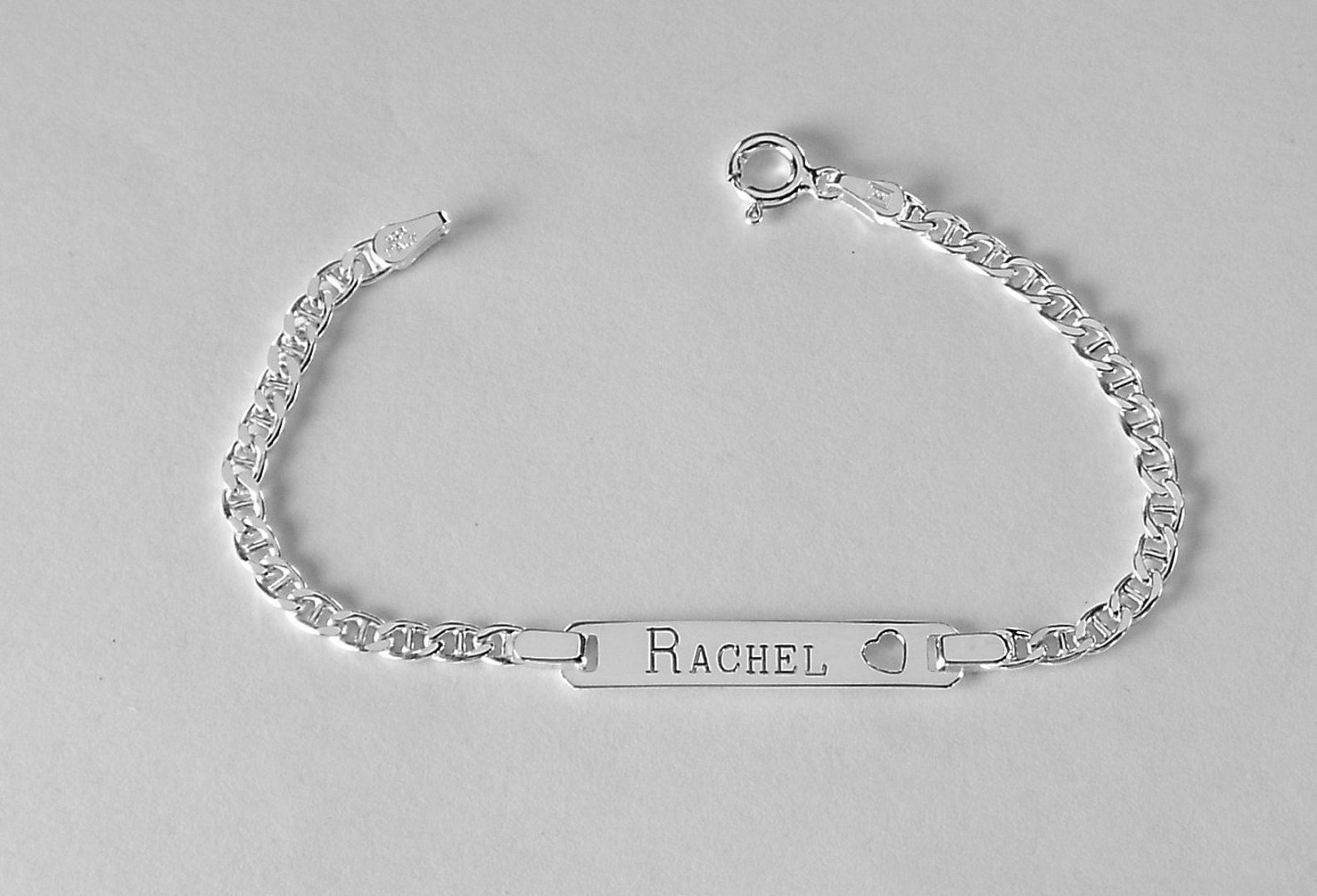 Custom Engraved ID Bracelet Personalized Sterling Silver 6 Etsy