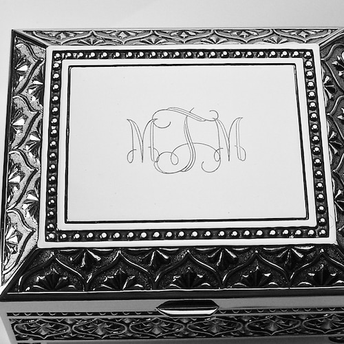Custom Engraved Personalized Jewelry Box Silver Plated Etsy