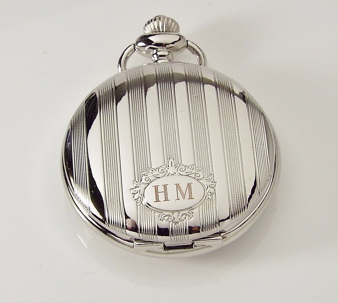 Pocket Watch Custom Engraved Personalized Quartz Watch With - Etsy