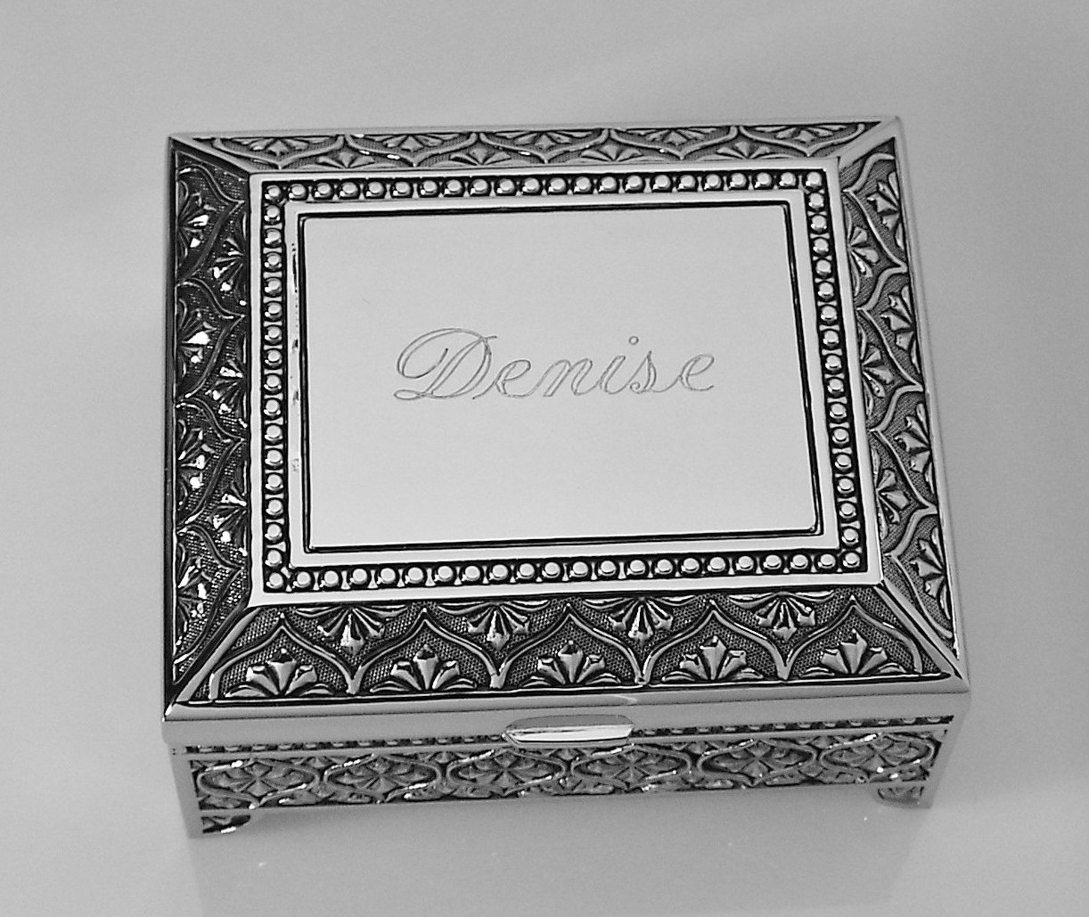 Custom Engraved Personalized Jewelry Box Small Silver Non Etsy