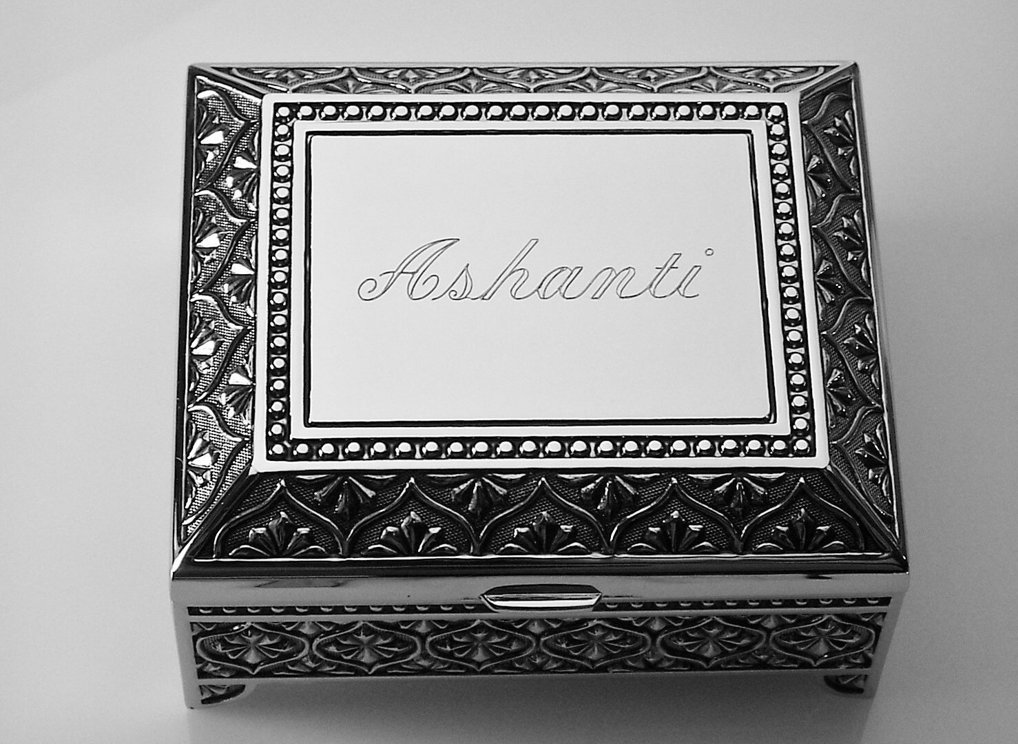 Custom Engraved Personalized Jewelry Box Small Silver Non Etsy