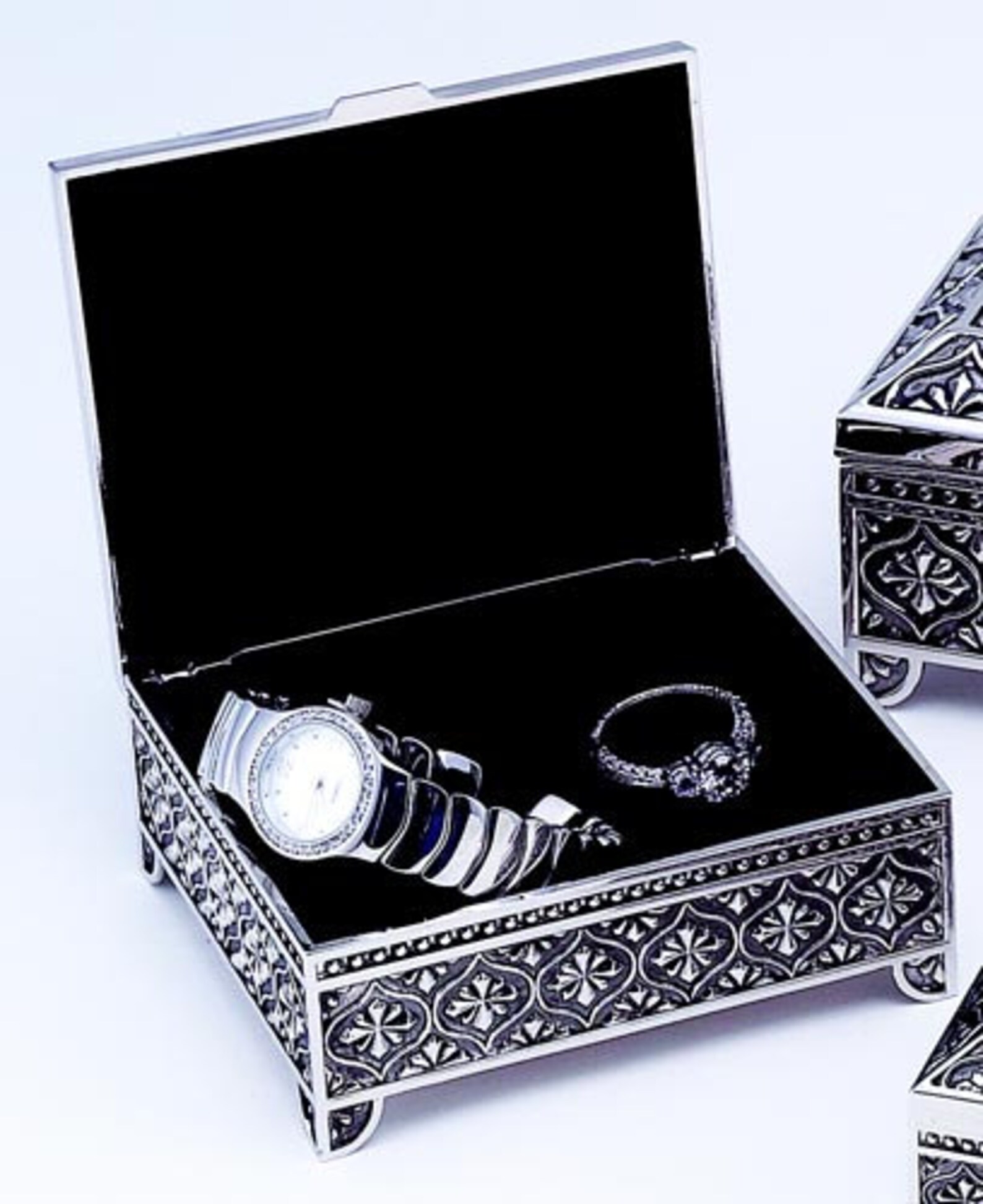 Custom Engraved Jewelry Box Personalized Silver Nickel Plated Etsy