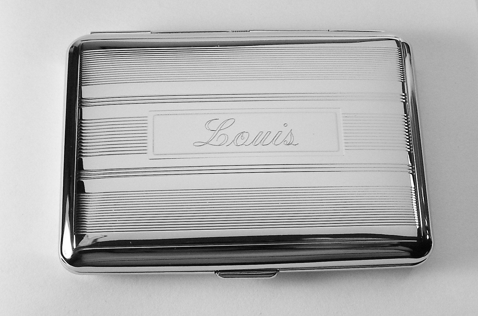 Custom Engraved Cigarette or Business Card Case Personalized 