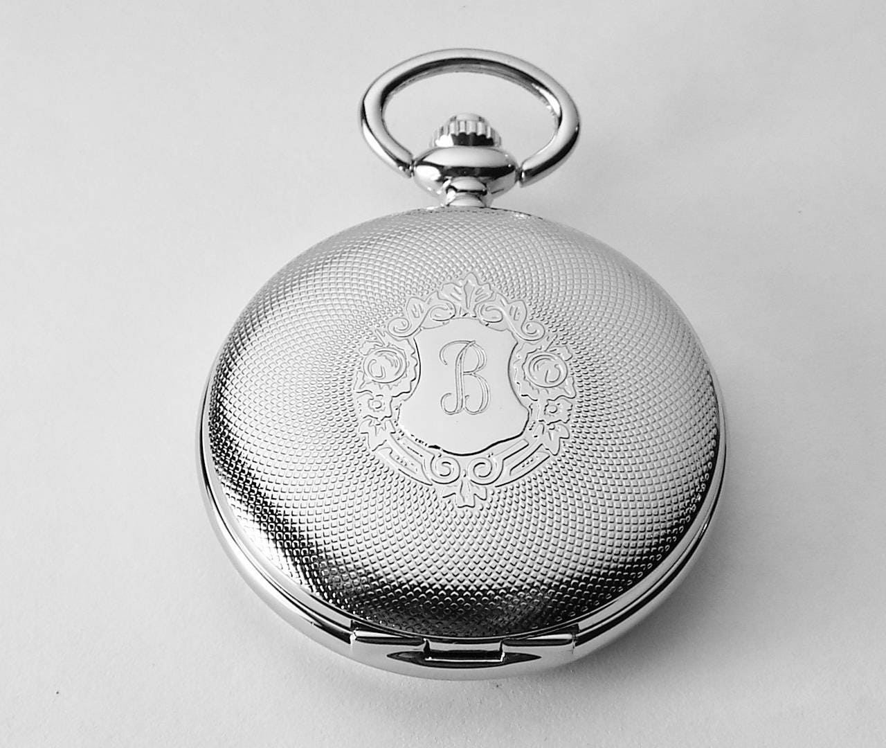 Pocket Watch Custom Engraved Mechanical Wind Up Pocket Watch Etsy