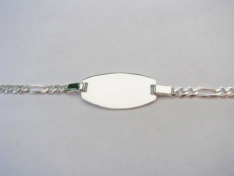 Custom Engraved Personalized Sterling Silver Medic Alert Bracelet 8 Inch Length Hand Engraved