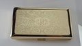 Personalized Golden 120s Cigarette Case Double Sided with Scroll Design Custom Engraved -Hand Engraved