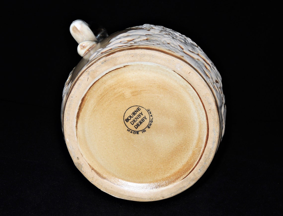 Vintage Stoneware Bourne Denby Derby Pitcher With Hunting Etsy