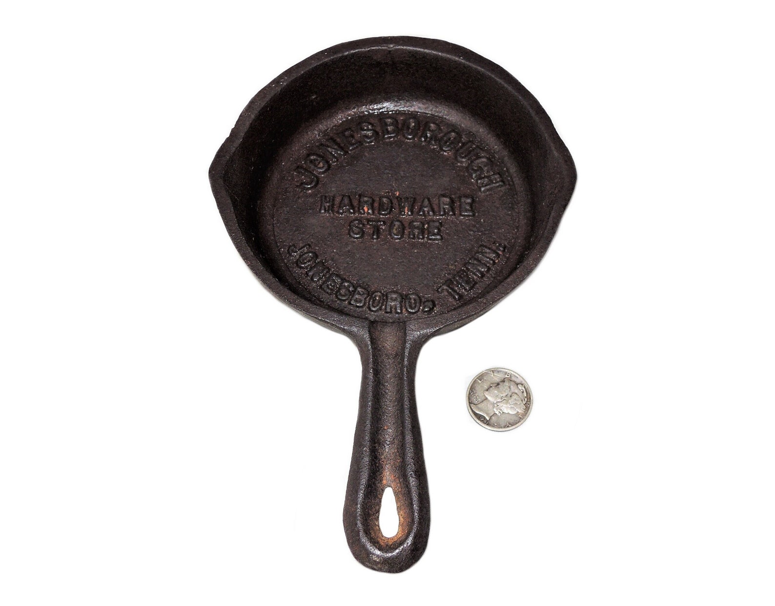 Vintage Miniature Cast Iron Skillet With Hardware Store Etsy
