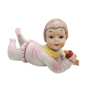 Vintage Bisque Porcelain Piano Baby