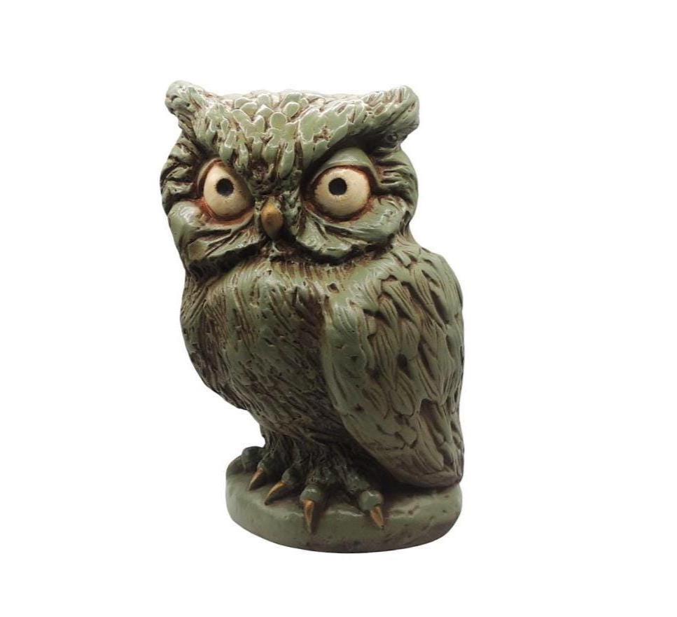 Vintage Mid Century Universal Statuary Corp, Large Green Owl