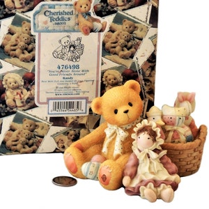 Vintage 1998 Cherished Teddies, Randy, You're Never Alone With Good Friends Around