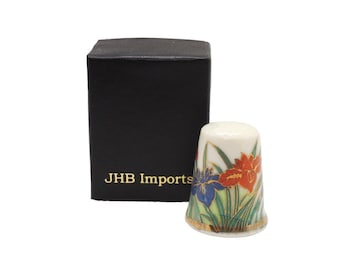 Vintage JHB Imports Porcelain Thimble, with The Original Box, Made in Japan