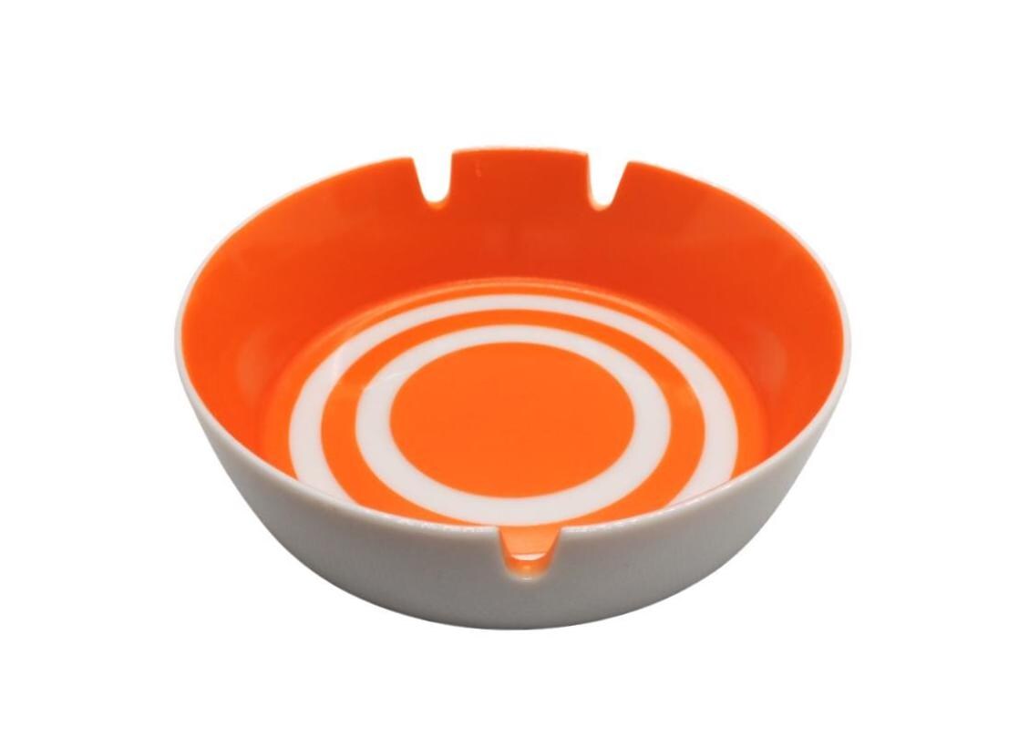 1950s ミッドセンチュリー　vintage ASHTRAY Vintage Mid Century Modern, Orange and White Mod Ashtray, Stamped