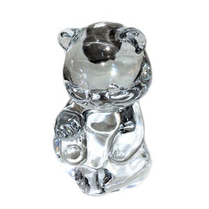 Vintage Fenton Clear Art Glass Bear