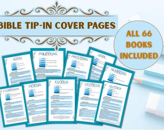 NIV (New International Version) 66 Book Bible Tip-In Cover Pages