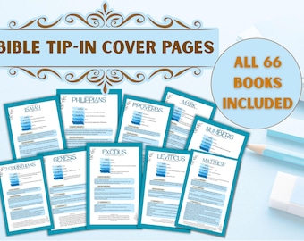 ESV (ENGLISH STANDARD) Version 66 Book Bible Tip-In Cover Pages