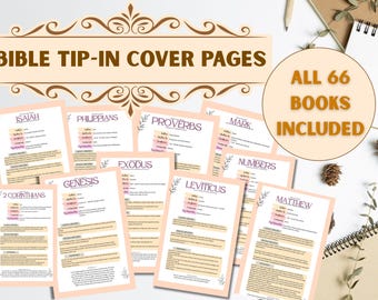 NIV (New Internation Version) 66 Book Bible Tip-In Cover Pages