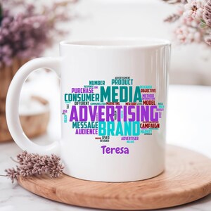 Personalized Marketing Manager Mug: Advertising Word Art