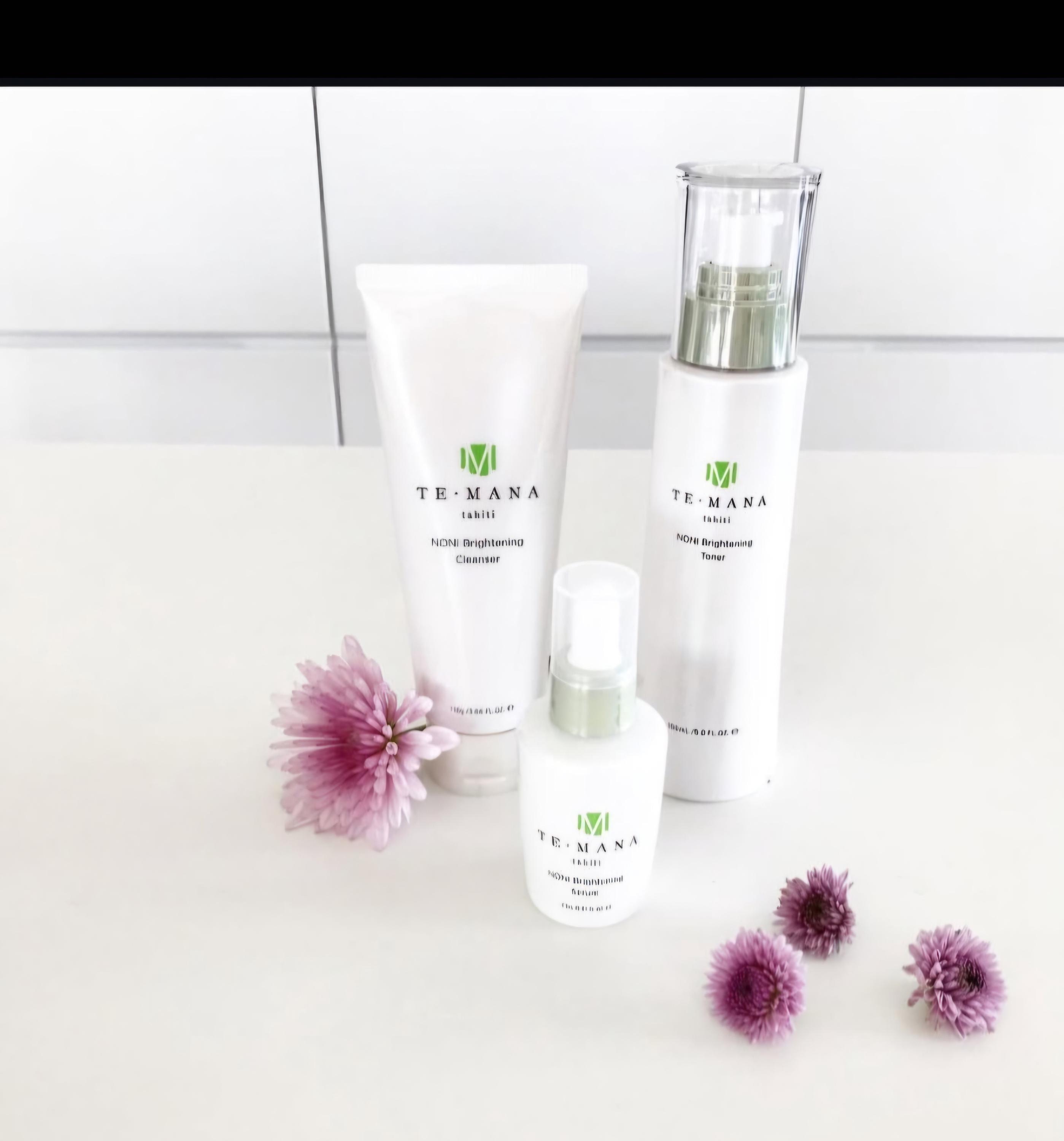 TE-MANA Noni Brightening Set 5点セット Temana Tahiti Noni Brightening Skincare Set – 5-step System - Etsy