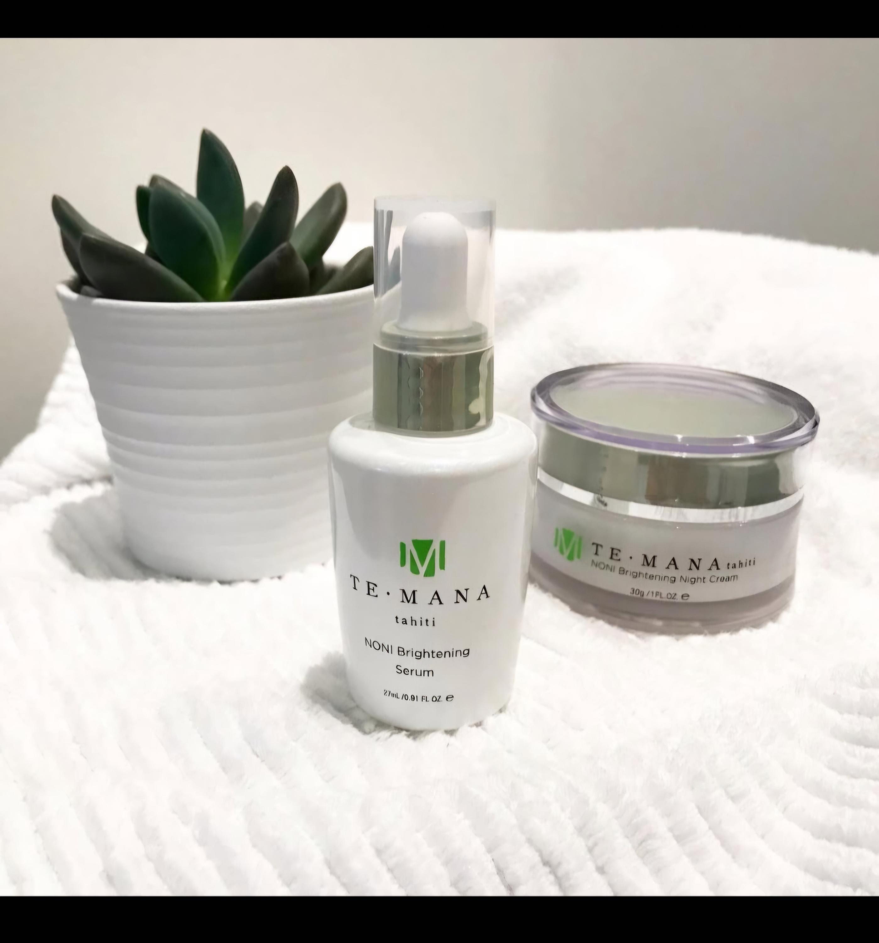 TE-MANA Noni Brightening Set 5点セット Temana Tahiti Noni Brightening Skincare Set – 5-step System - Etsy