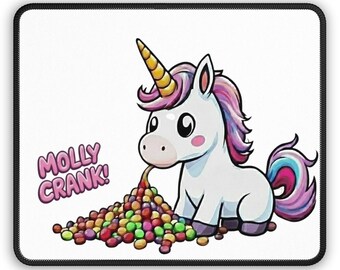 Alfombrilla de ratón con diseño de unicornio divertido/Alfombrilla de escritorio para juegos bonita