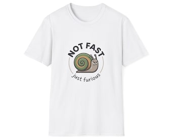 Camiseta con estampado de caracol "Not Fast Just Furious" / Camiseta con ilustración divertida de caracol