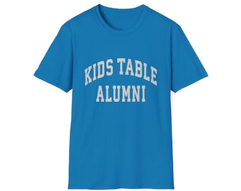 Camiseta infantil para exalumnos / Texto universitario vintage, camiseta blanca