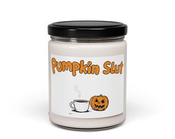 Vela de soja con aroma a calabaza, decoración acogedora de otoño, regalo de Halloween, aromaterapia otoñal, vela divertida para la cocina, con sabor a calabaza.