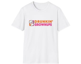 Camiseta "Adultos Borrachos", Camiseta unisex divertida, Camiseta de fiesta, Regalo para adultos, Ambiente veraniego, Ropa con humor, Ropa informal divertida