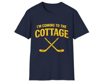 Camiseta "Voy a la cabaña" / Hockey / Gay / Refrán de Sticks Cottage