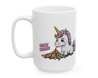 Taza de café de unicornio divertida / Taza de cerámica 11oz 15oz