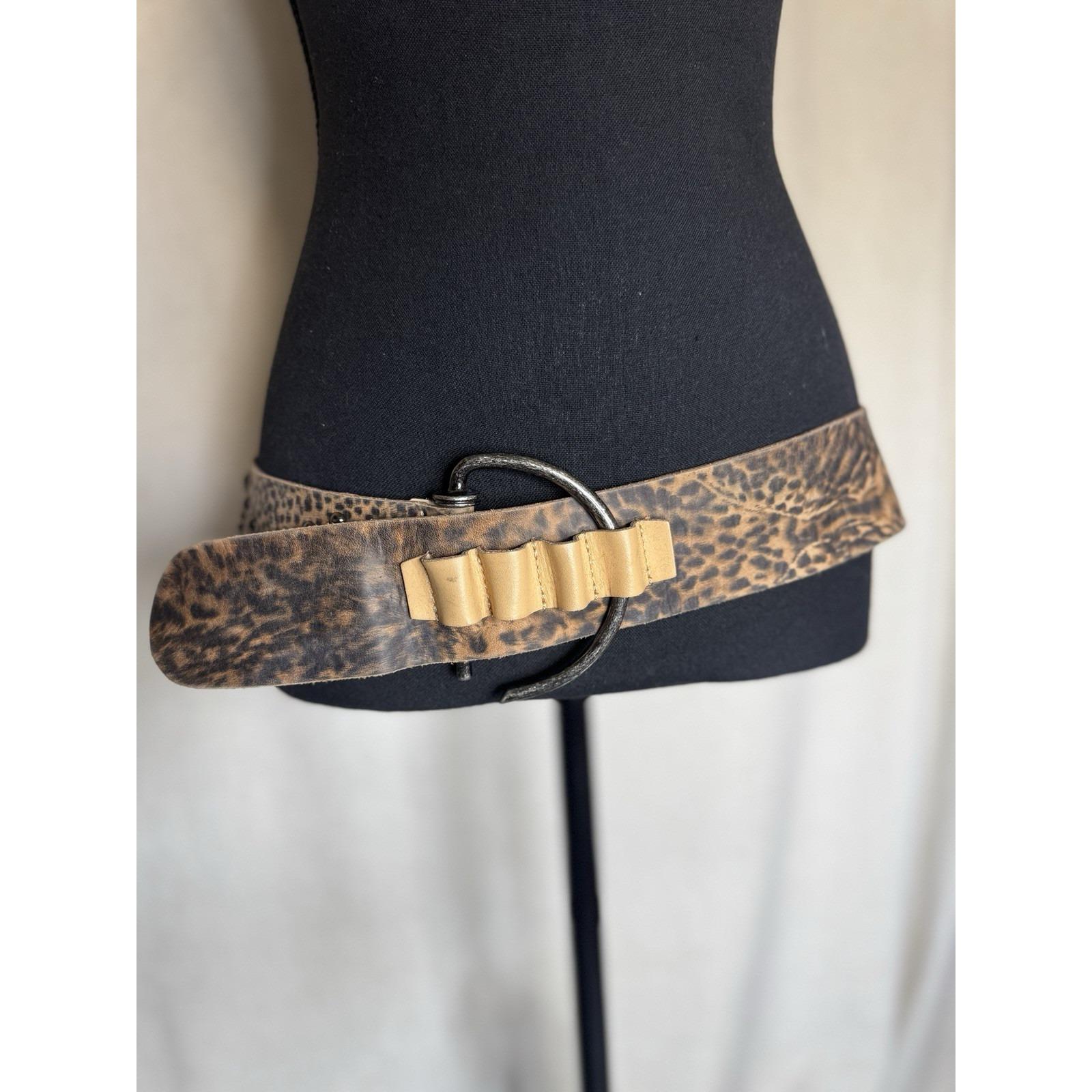 Oki Doki Italy Leopard Print Genuine Leather Belt Ring  display picture 2